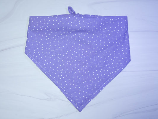 Light Purple Polka Dot Dog Bandana - Ready to Ship