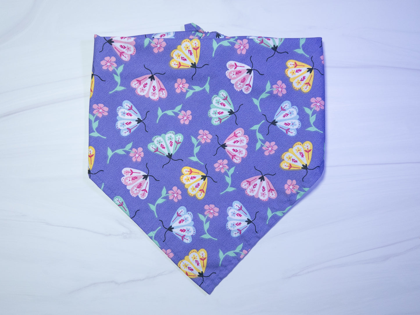 Light Purple Moth Dog Bandana - Ready to Ship
