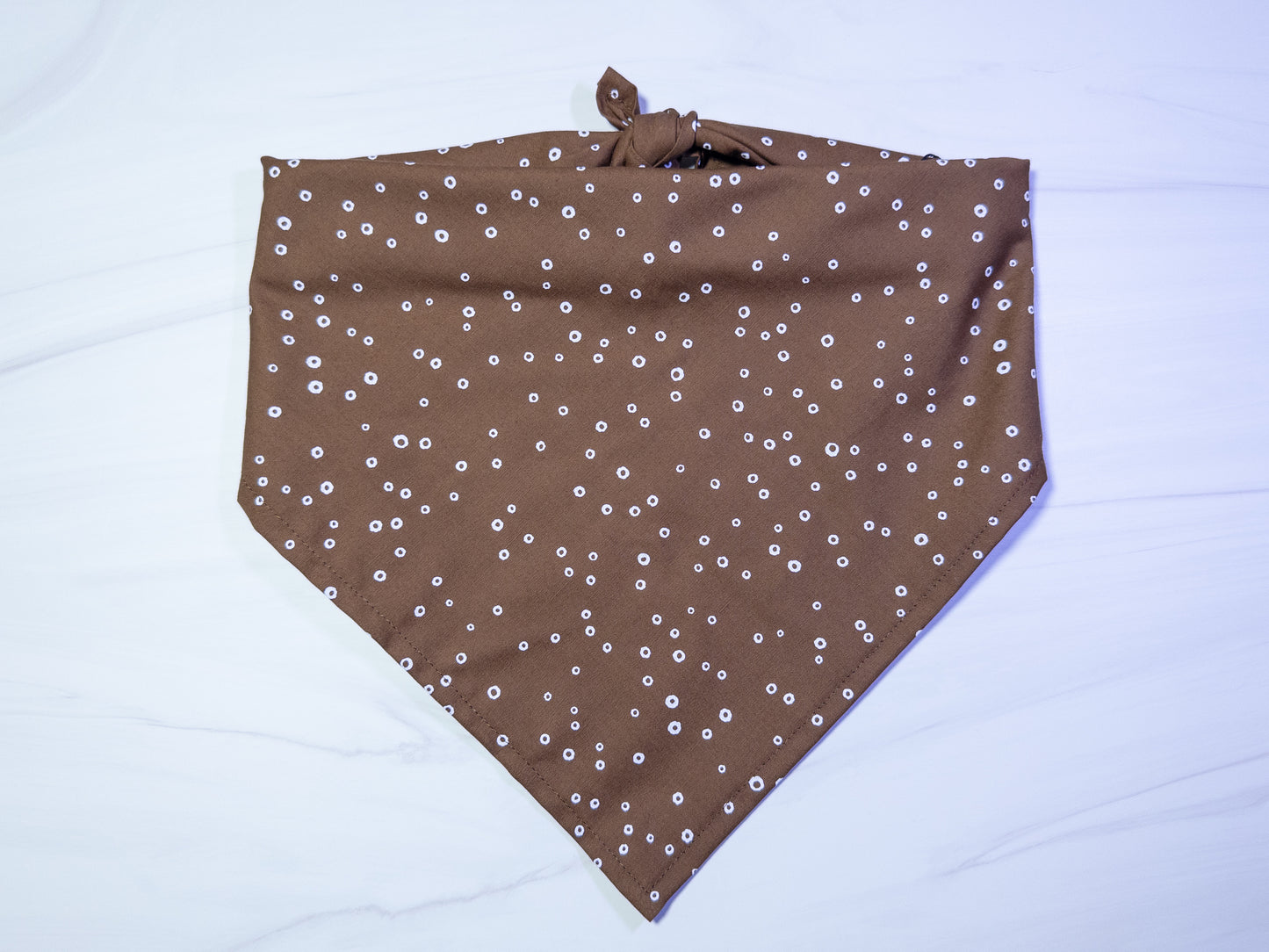Minimalist Brown Dots Dog Bandana - Ready to Ship