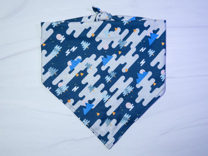 Blue Camping Adventure Dog Bandana - Ready to Ship