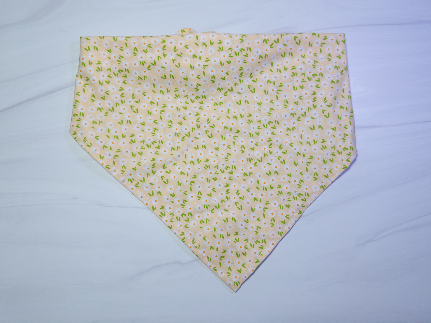 Light Yellow Boho Floral Dog Bandana - Ready to Ship
