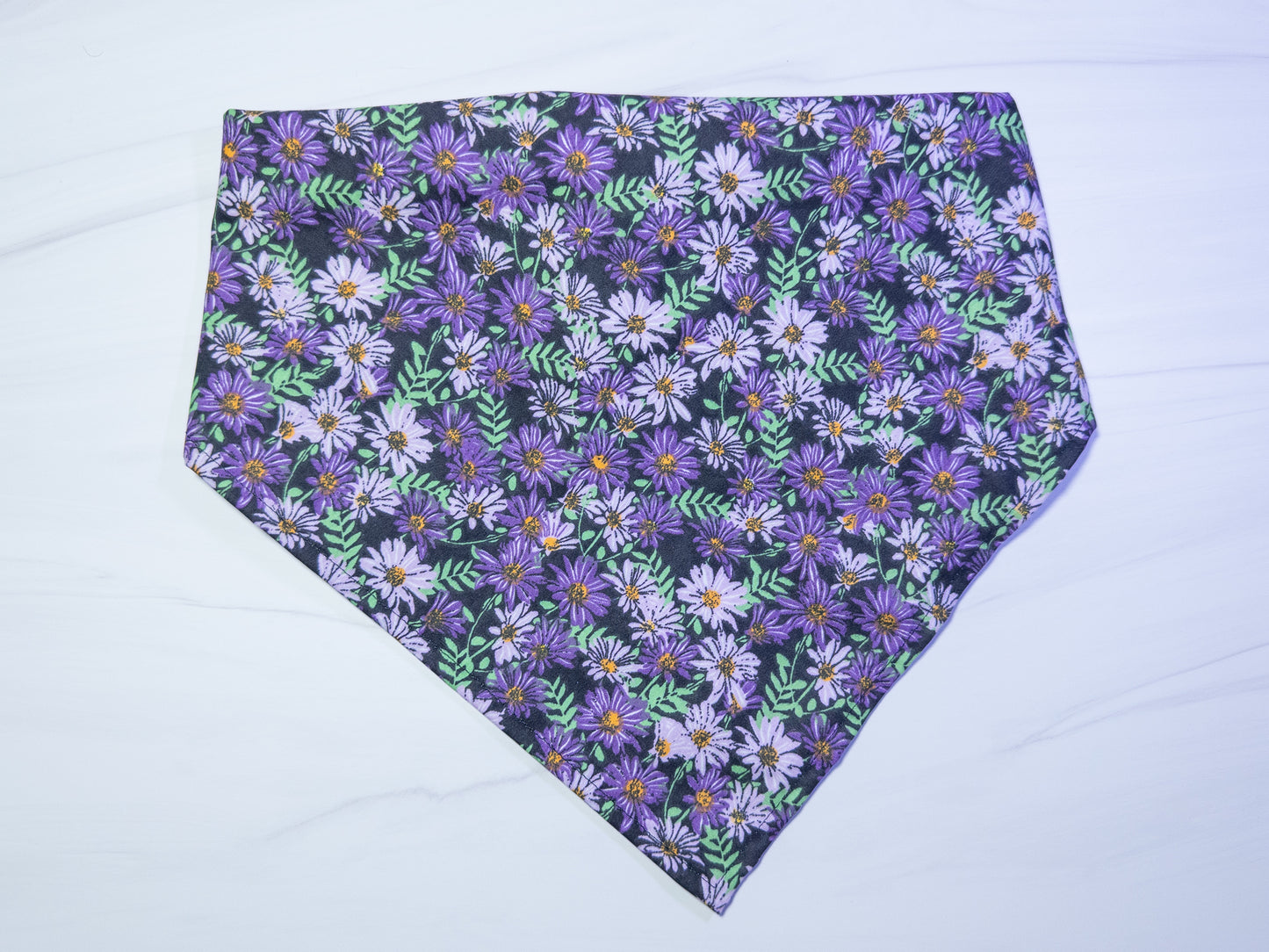 Purple Floral Dog Bandana - Ready to Ship