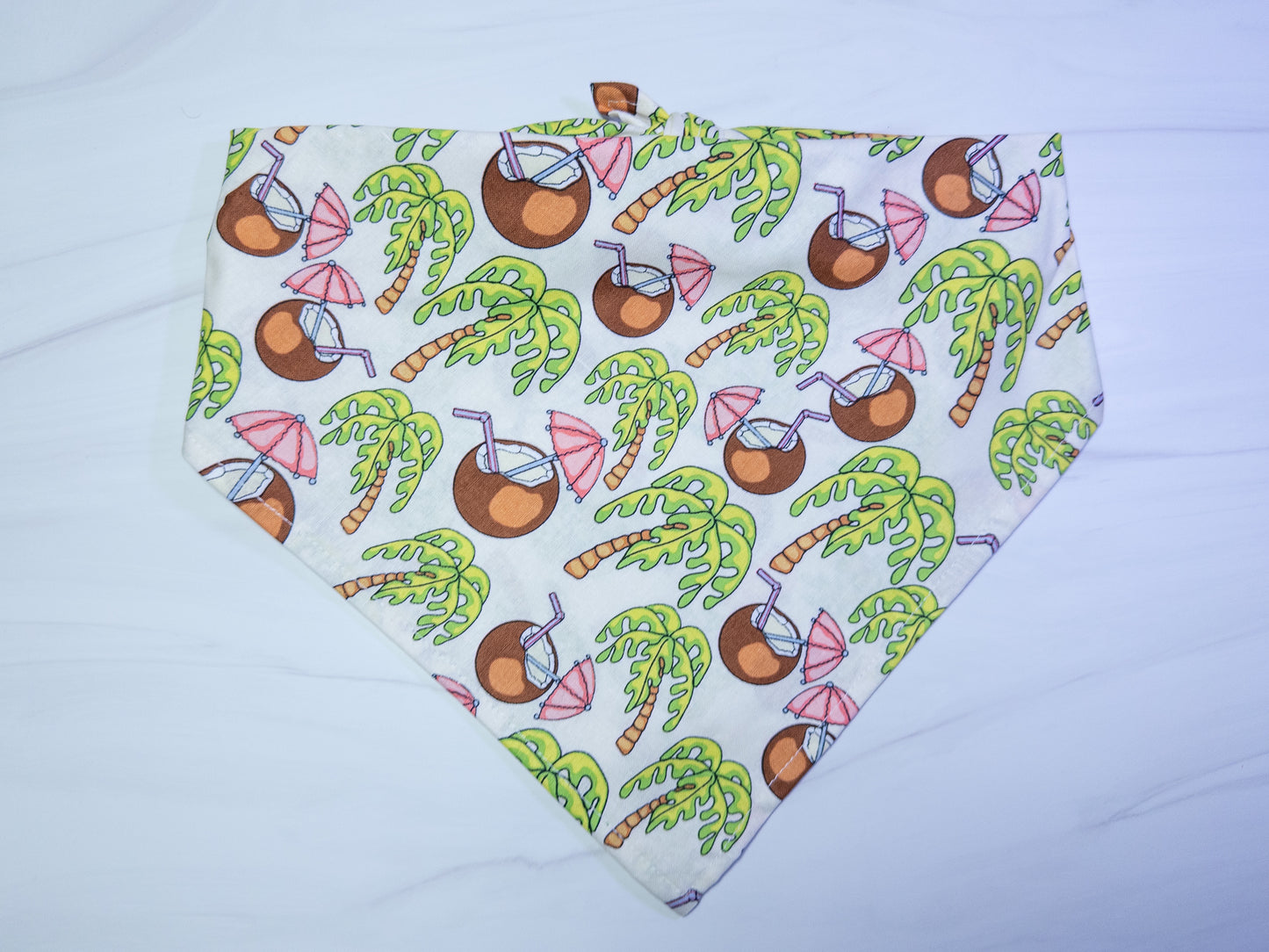 Summer Coconuts & Palm Trees Dog Bandana - Ready to Ship
