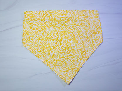 Bright Yellow Daisy Dog Bandana - Ready to Ship