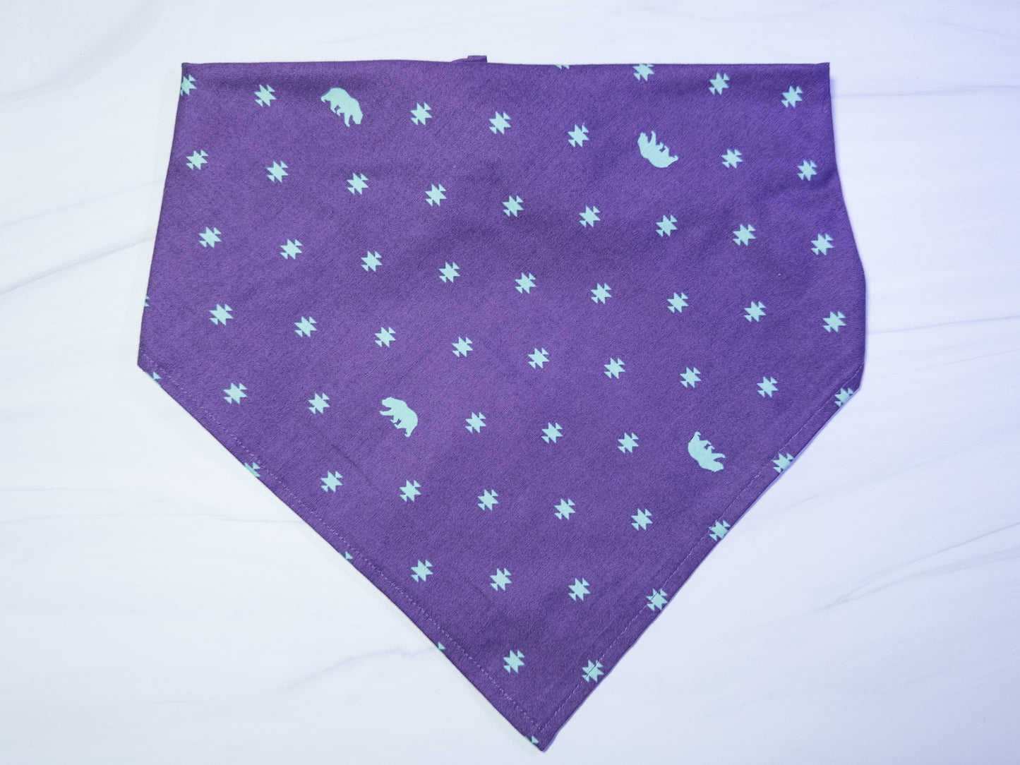 Purple Southwestern Bear Dog Bandana - Ready to Ship