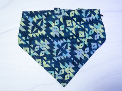 Southwestern Blue Batik Dog Bandana - Ready to Ship