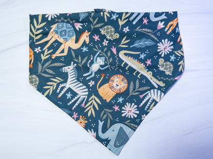 Teal Jungle Themed Bandana - Ready to Ship