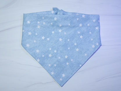 Light Blue Stars Dog Bandana - Ready to Ship